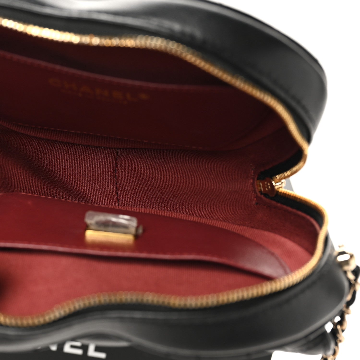 Chanel Lambskin Quilted CC In Love Heart Bag Black 5 of 10