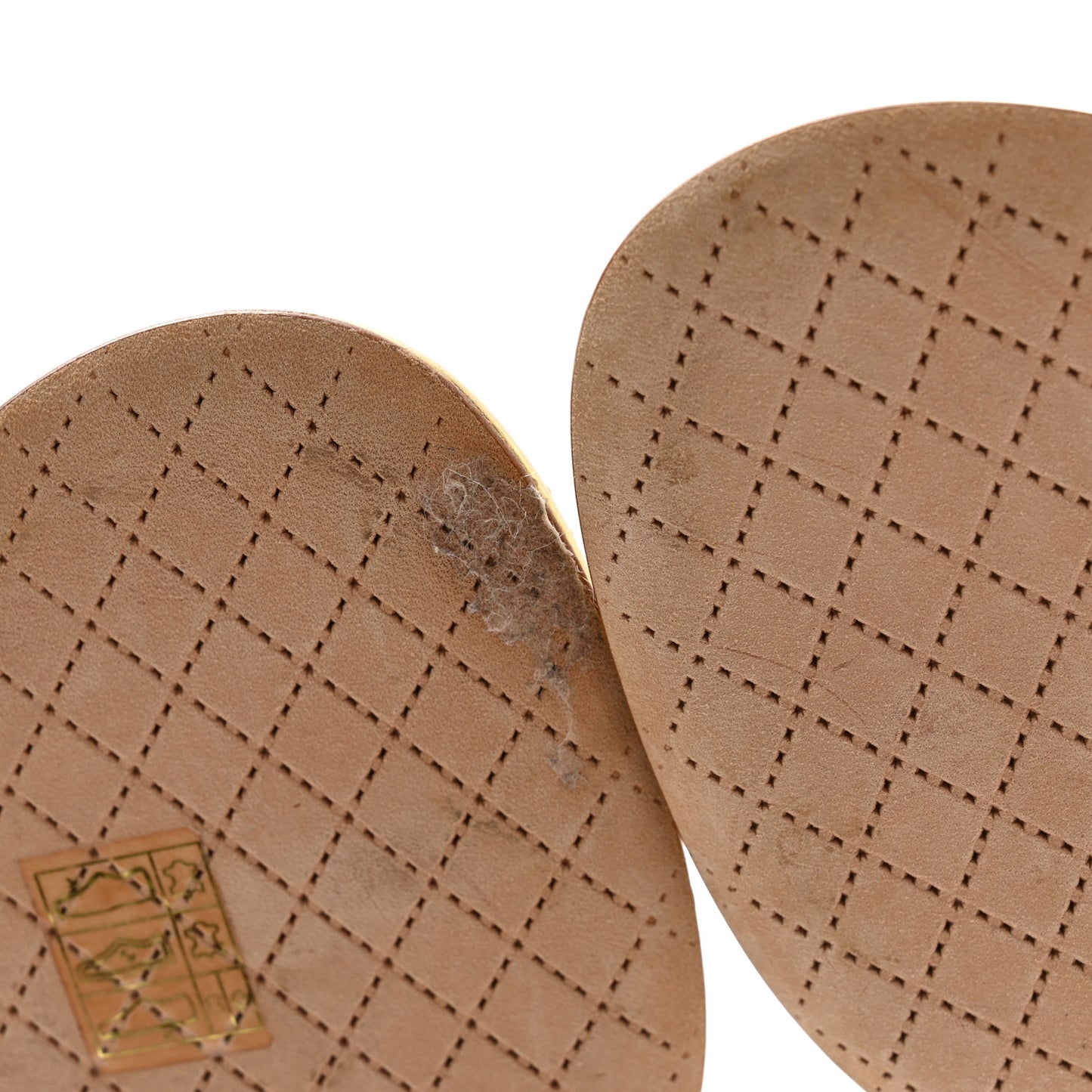 Goatskin Fantasy CC Pearl Thong Sandals 41 Gold
