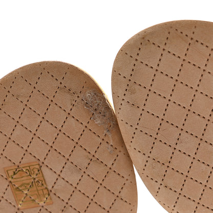 Chanel Goatskin Fantasy CC Pearl Thong Sandals 41 Gold 9 of 11