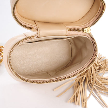 Chanel Lambskin CC Tassel Shoulder Bag Beige Clair 5 of 8