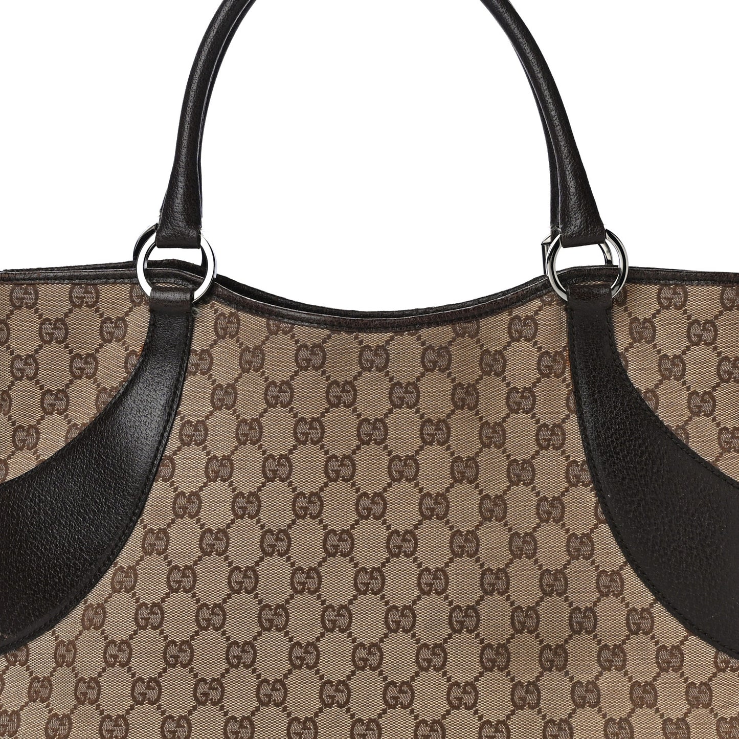 Monogram Signature Tote Dark Brown