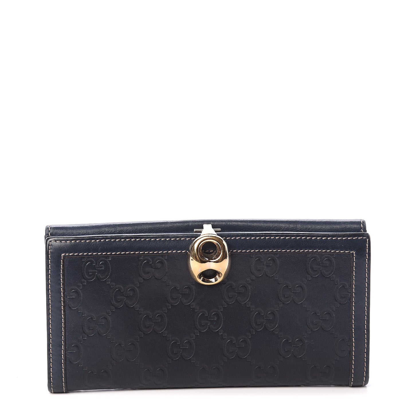 Guccissima Wave Continental Wallet Blue