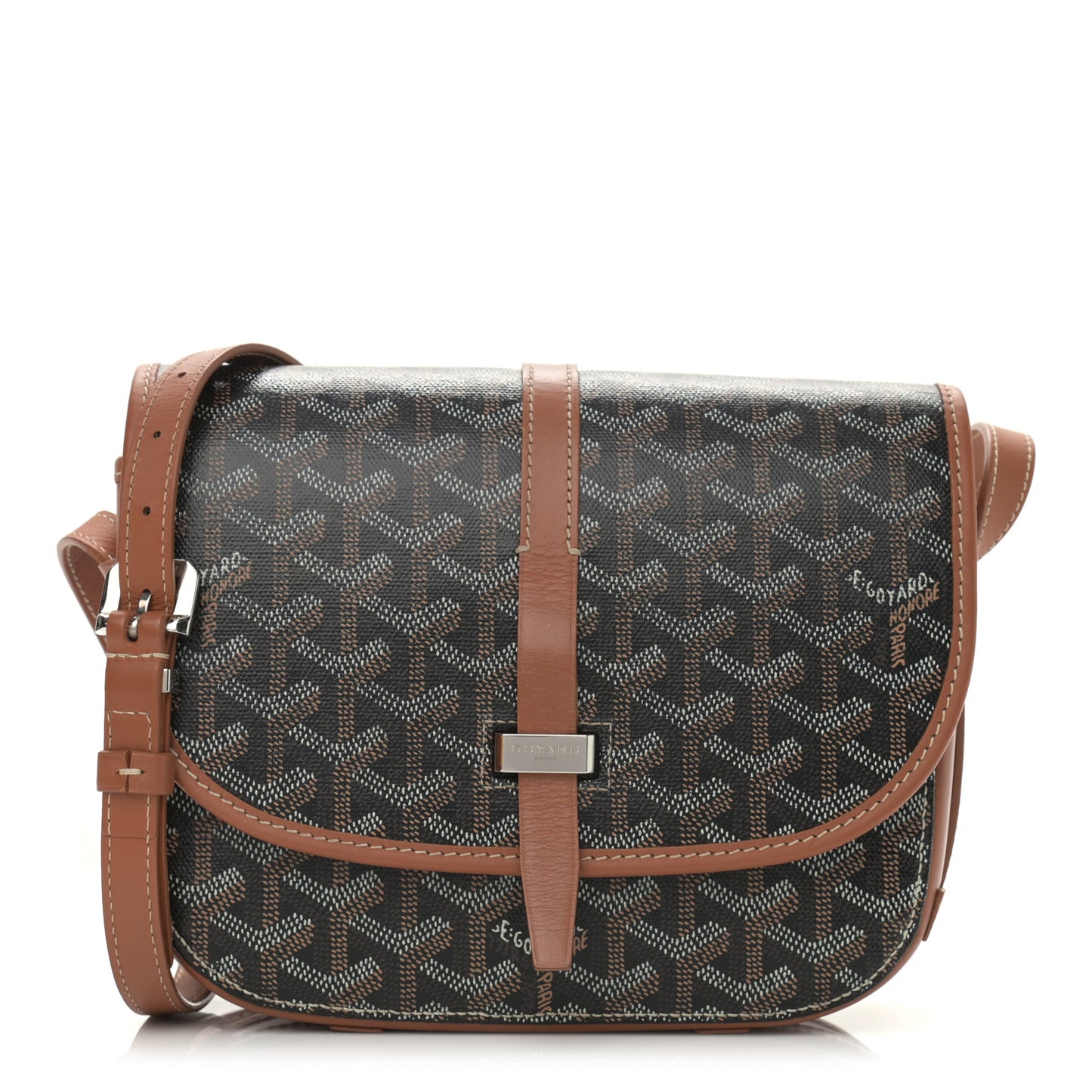 Goyardine Belvedere II PM Messenger Bag Black Gold