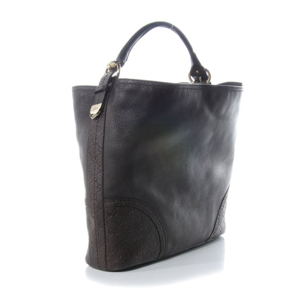 Gucci Leather Guccissima Large Signoria Hobo Dark Brown 3 of 7