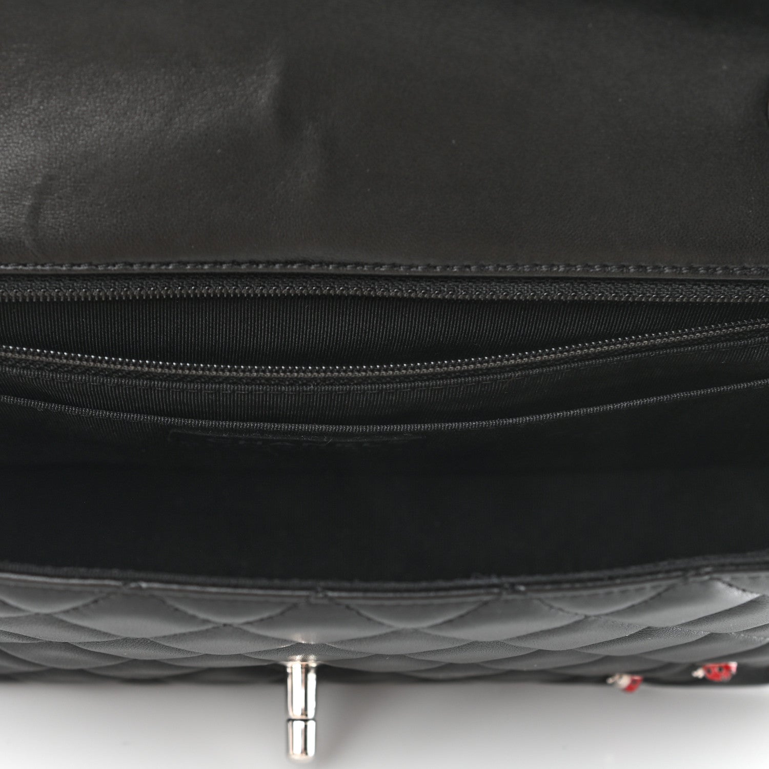 Chanel Lambskin Quilted Medium Ladybug Flap Black 4 of 9