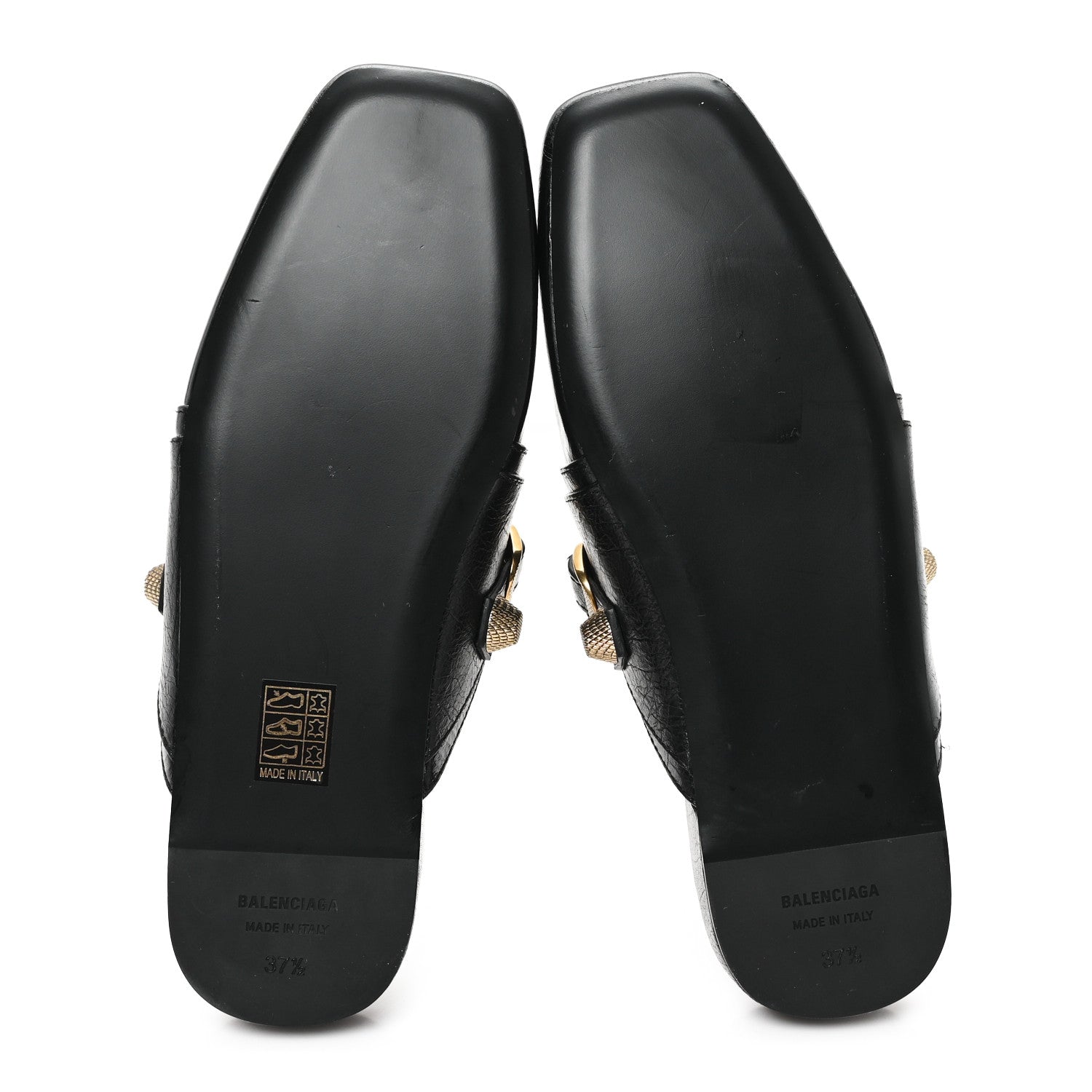 Balenciaga Agneau Arena Cagole Cosy Mules 37.5 Black 6 of 10