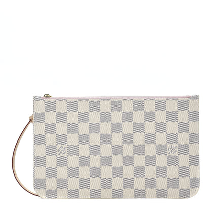 Louis Vuitton Damier Azur Neverfull MM GM Pochette Rose Ballerine 1 of 8