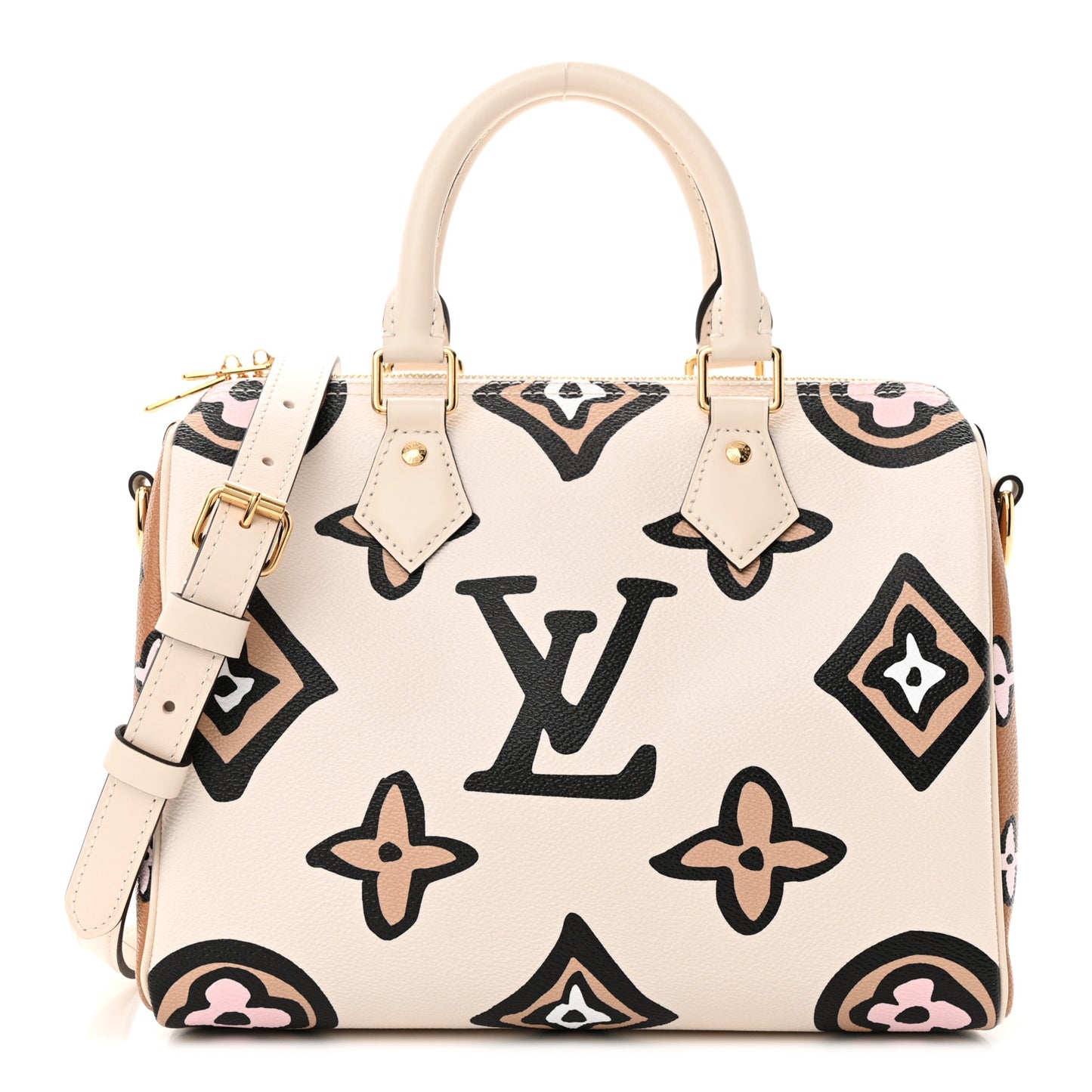 Monogram Giant Wild At Heart Speedy Bandouliere 25 Creme