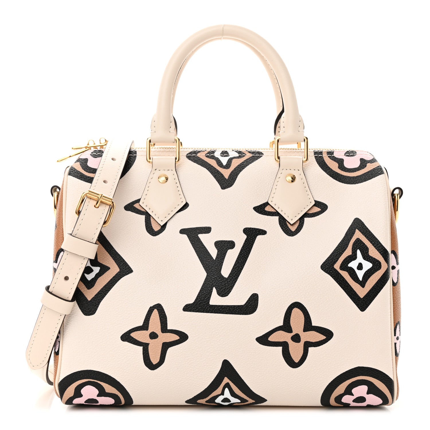 Louis Vuitton Monogram Giant Wild At Heart Speedy Bandouliere 25 Creme 1 of 10
