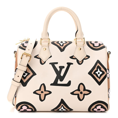 Louis Vuitton Monogram Giant Wild At Heart Speedy Bandouliere 25 Creme 1 of 10