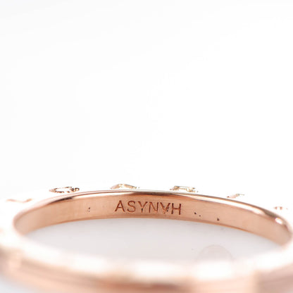 Bulgari 18K Rose Gold White Ceramic B.Zero1 Four-Band Ring 57 8 5 of 7