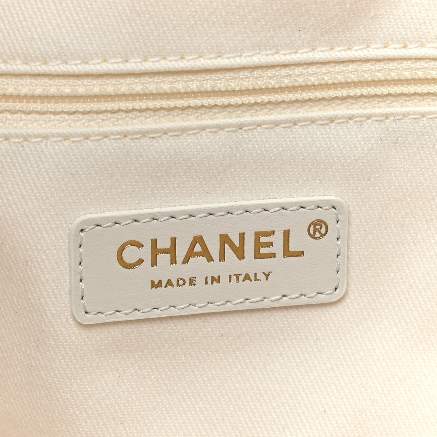 Canvas Pearl Medium Deauville Tote Ecru Beige