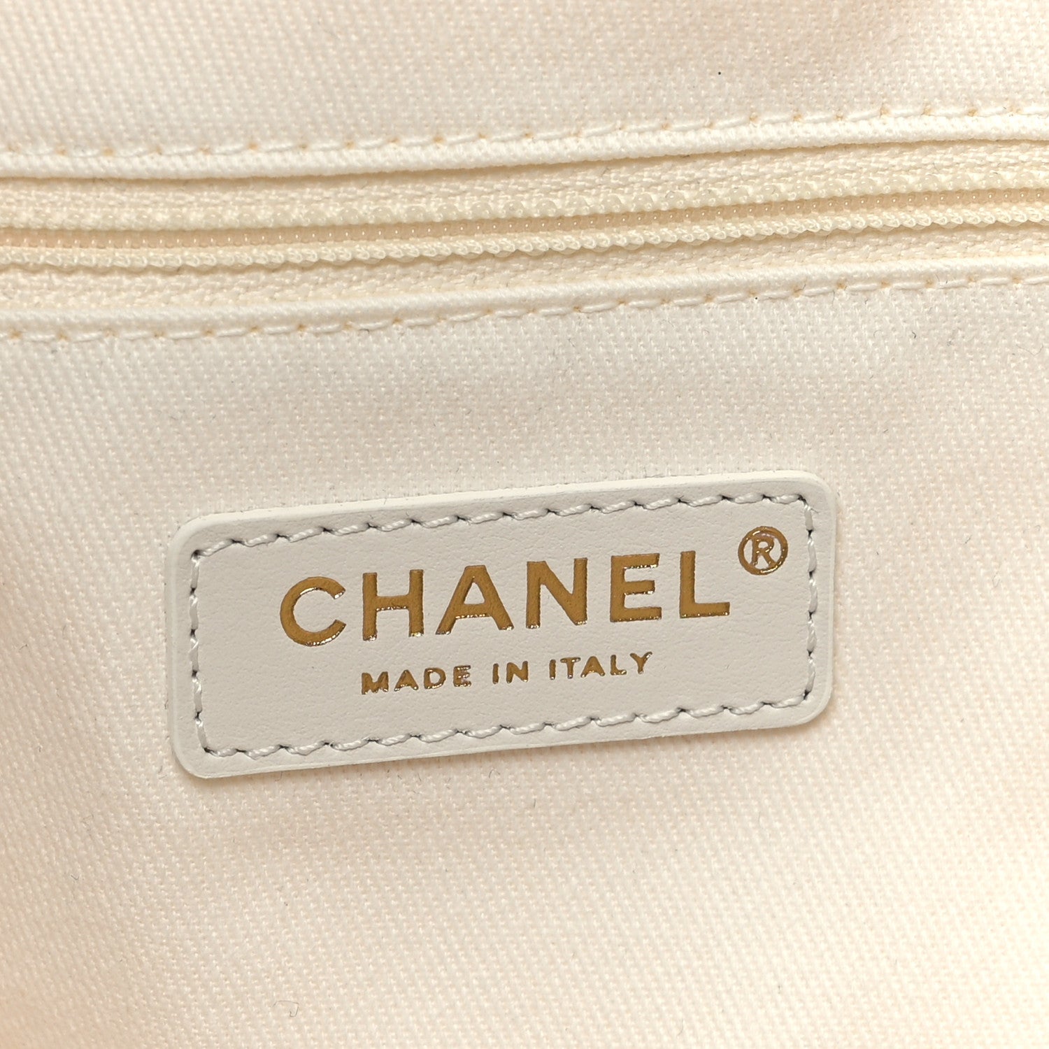 Chanel Canvas Pearl Medium Deauville Tote Ecru Beige 6 of 11