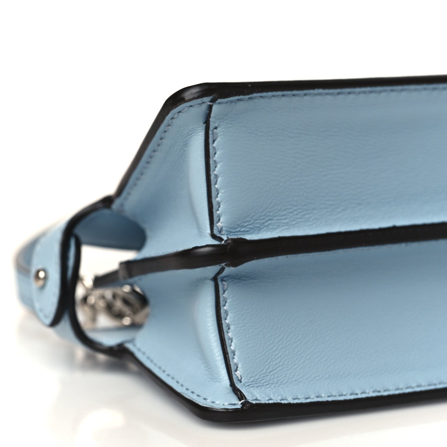 Fendi Shiny Nappa Nano Peekaboo Maxi Handle Satchel Azzurro Baby 8 of 10