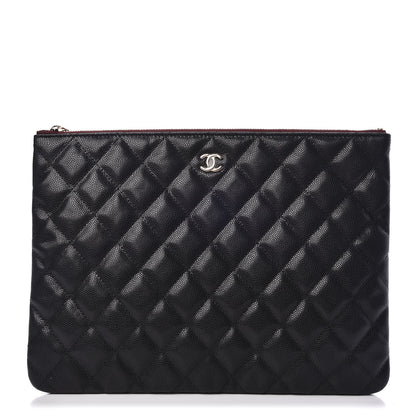 Chanel Caviar Quilted Large Cosmetic Case Black 1 of 8