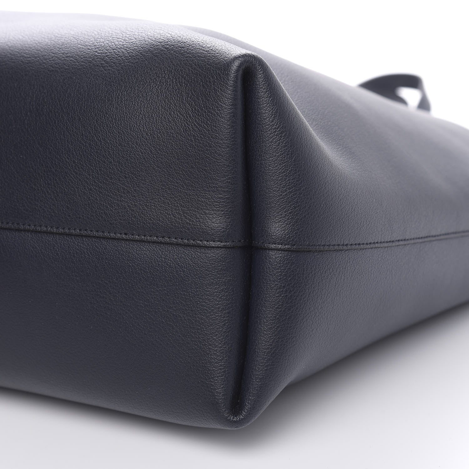 Saint Laurent Calfskin Large Shopping Tote Deep Marine 9 of 11