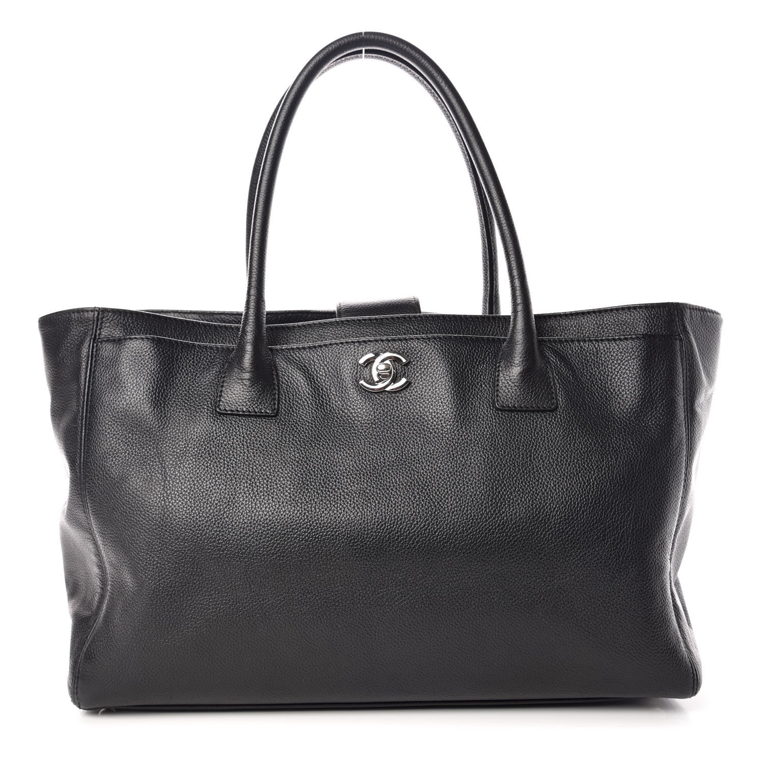 Chanel Calfskin Cerf Executive Shopper Tote Black 1 of 10