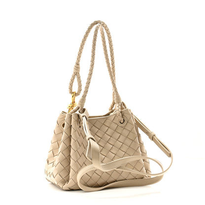 Bottega Veneta Nappa Intrecciato Small Parachute Shoulder Bag Ecru 3 of 9