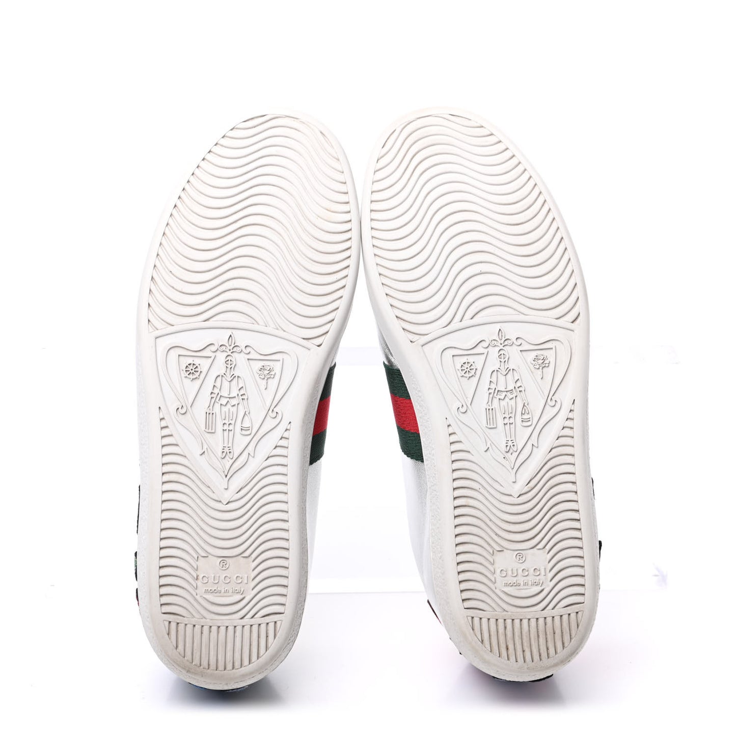 Metallic Calfskin Floral Embroidered Ace Sneakers 37 Silver