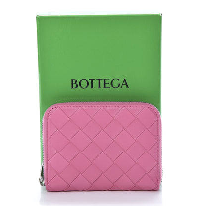 Bottega Veneta Nappa Intrecciato Zip Around Coin Purse Pink 8 of 8