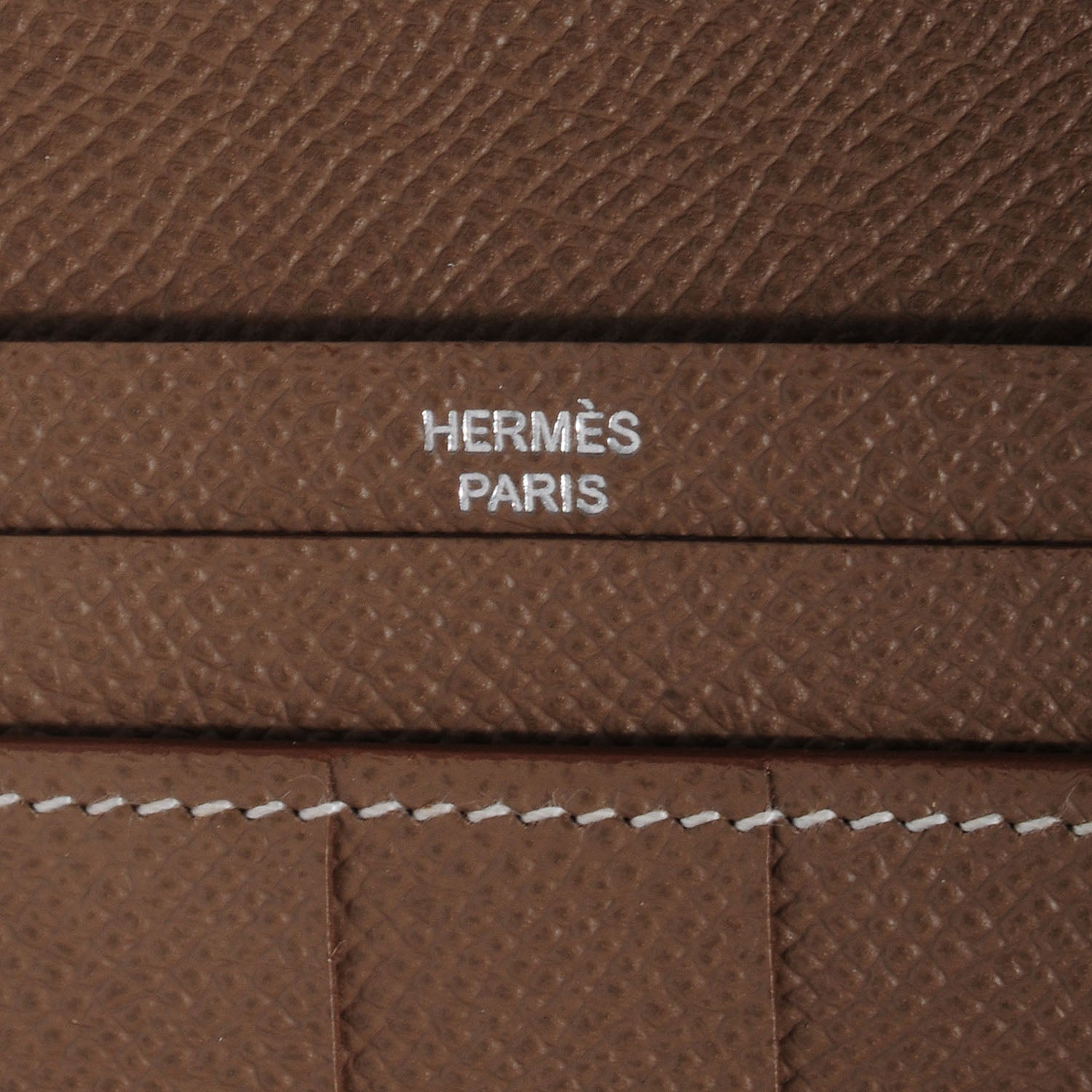 Hermes Epsom Bi Color Tri-Fold Bearn Wallet Jaune D or Etoupe 5 of 7