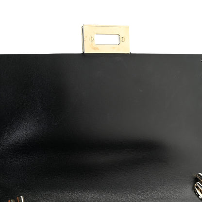 Valentino Garavani Vitello Rockstud Flip Lock Flap Messenger Black 12 of 16