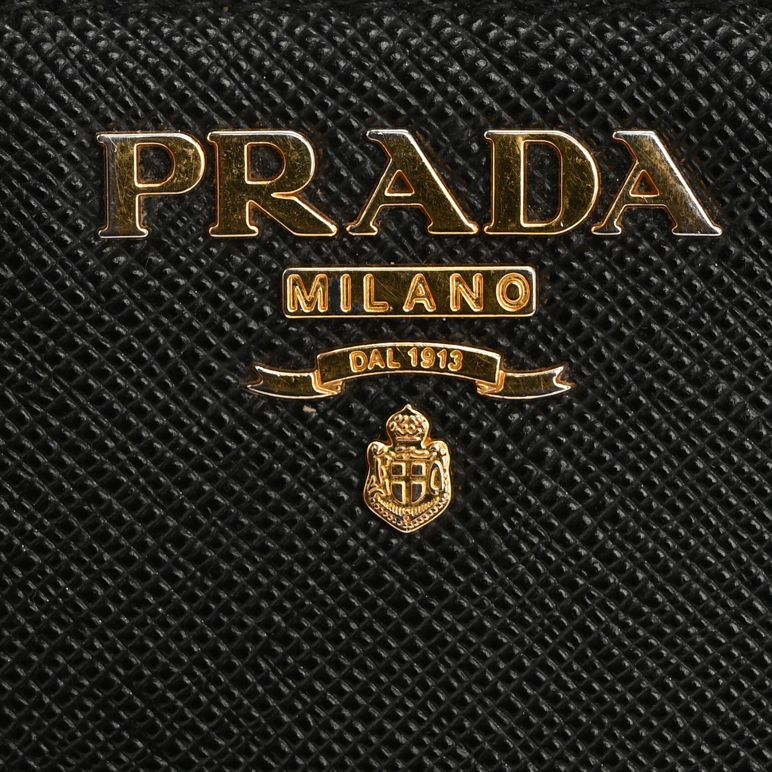 Prada Saffiano Metal Zip Around Key Holder Black 11 of 12