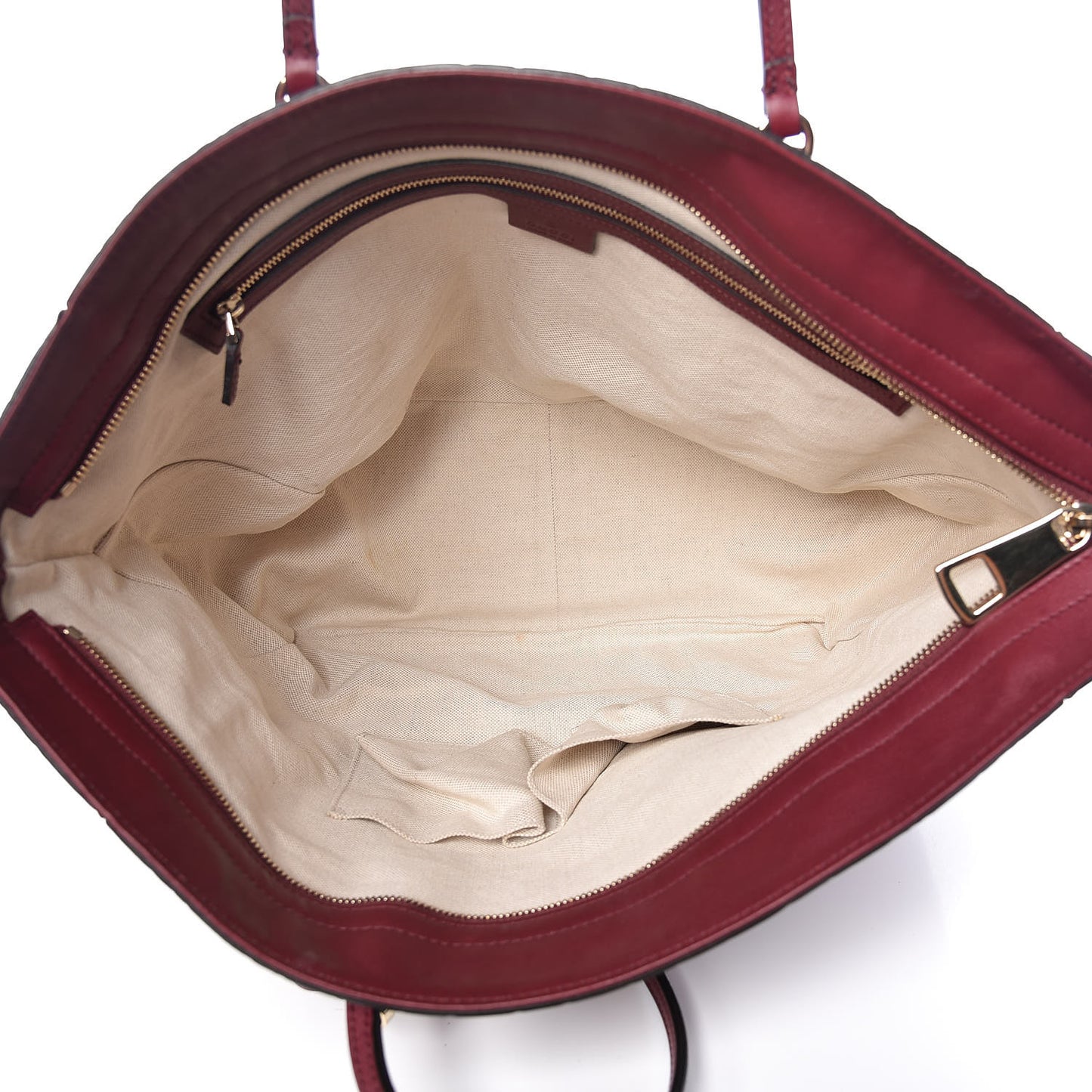 Guccissima Medium Bree Zippered Tote Classic Ruby
