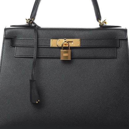 Hermes Epsom Kelly Sellier 28 Black 8 of 11