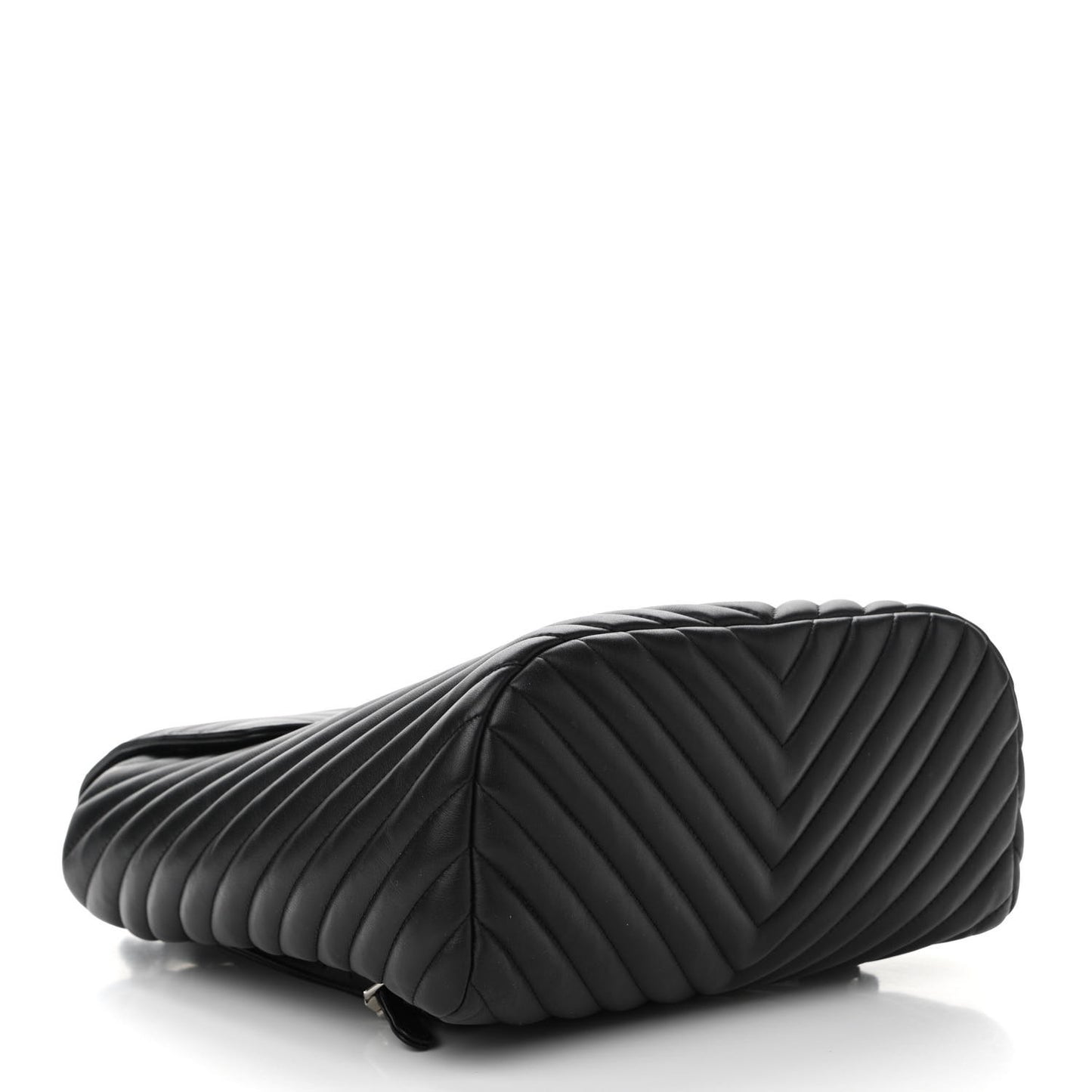 Calfskin Chevron Quilted Large Urban Spirit Backpack Black