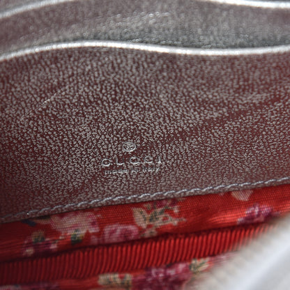 Gucci Laminated Nappa Web Trapuntata Mini GG Shoulder Bag Argento 6 of 9