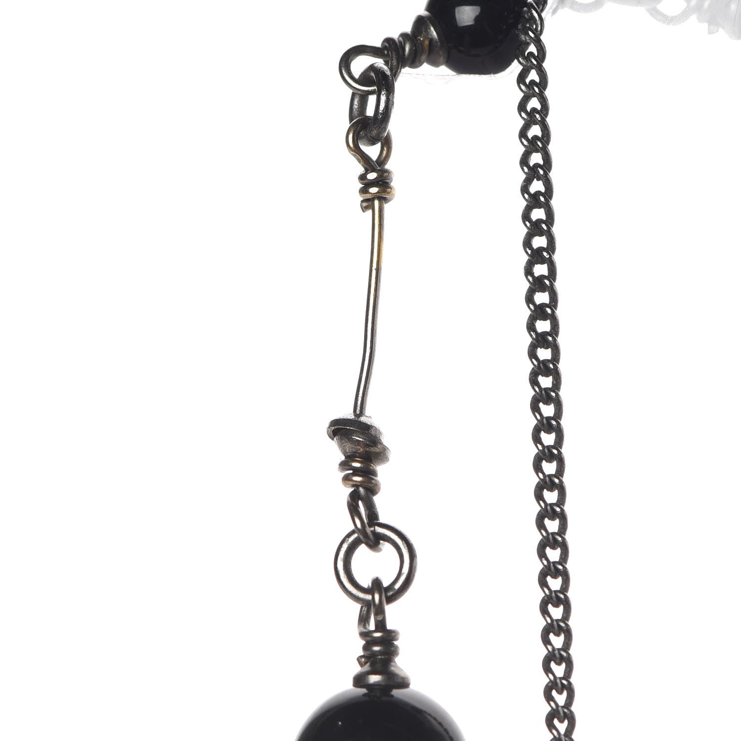 Chanel Ruthenium Bead Crystal Necklace Black 6 of 6