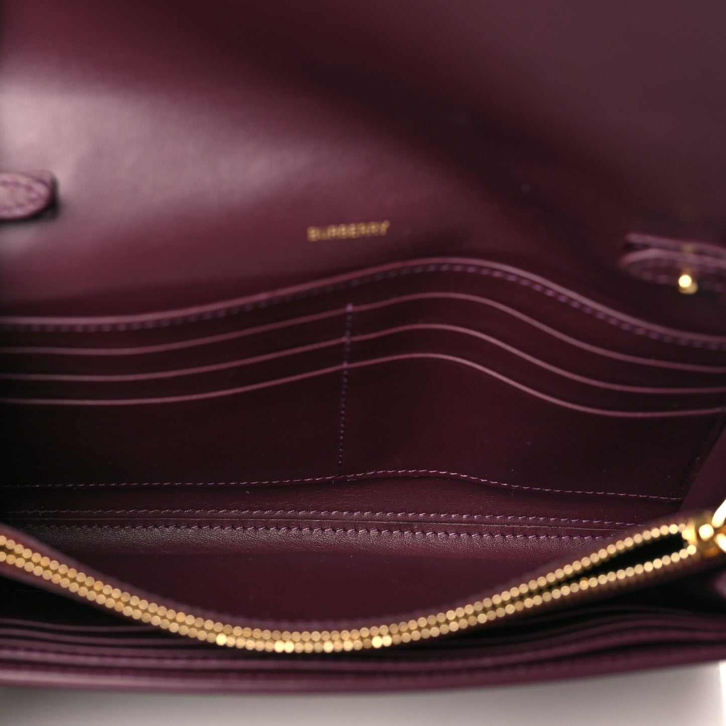 Calfskin Hannah Wallet with Detachable Strap Deep Maroon