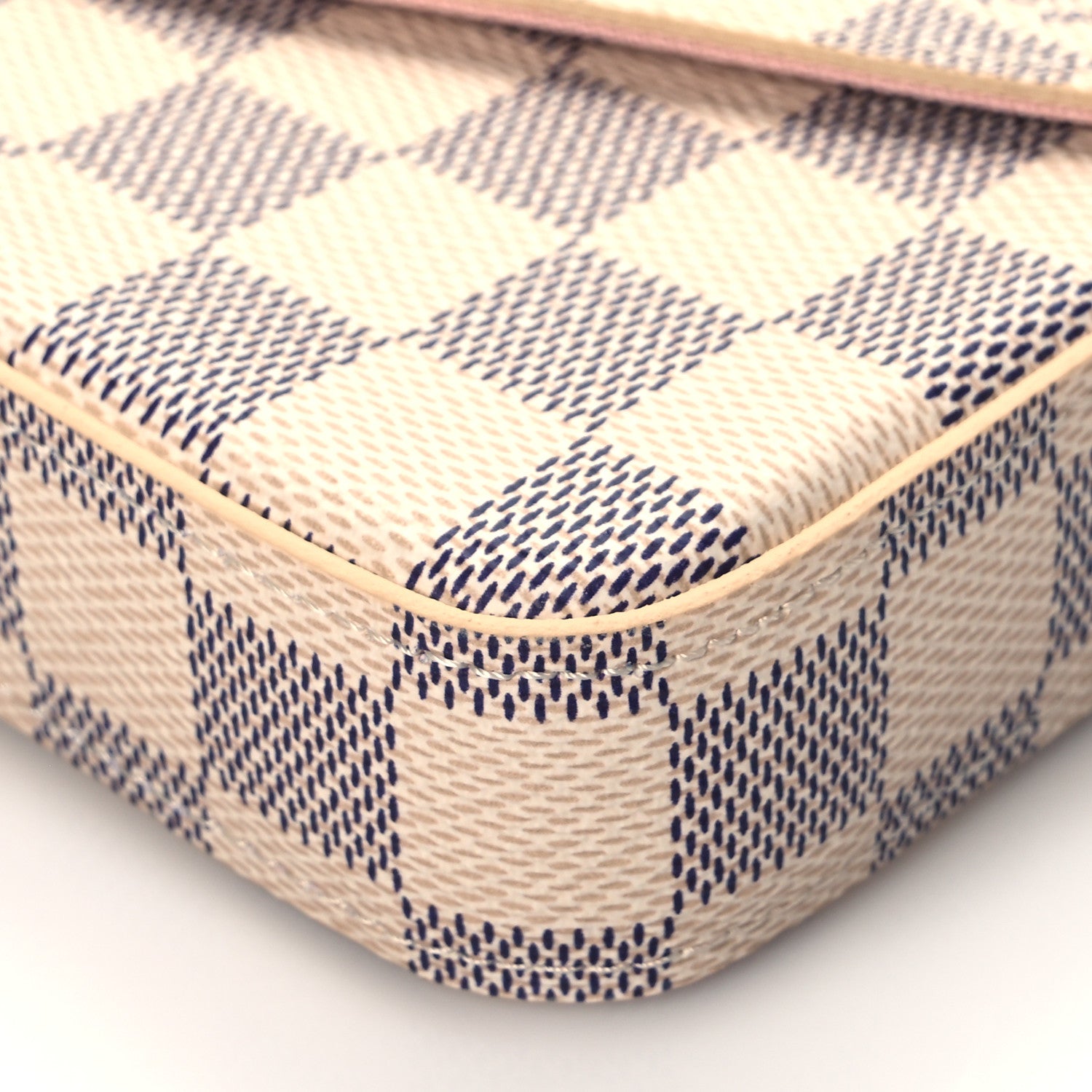 Louis Vuitton Damier Azur Pochette Felicie Chain Wallet Rose Ballerine 9 of 9