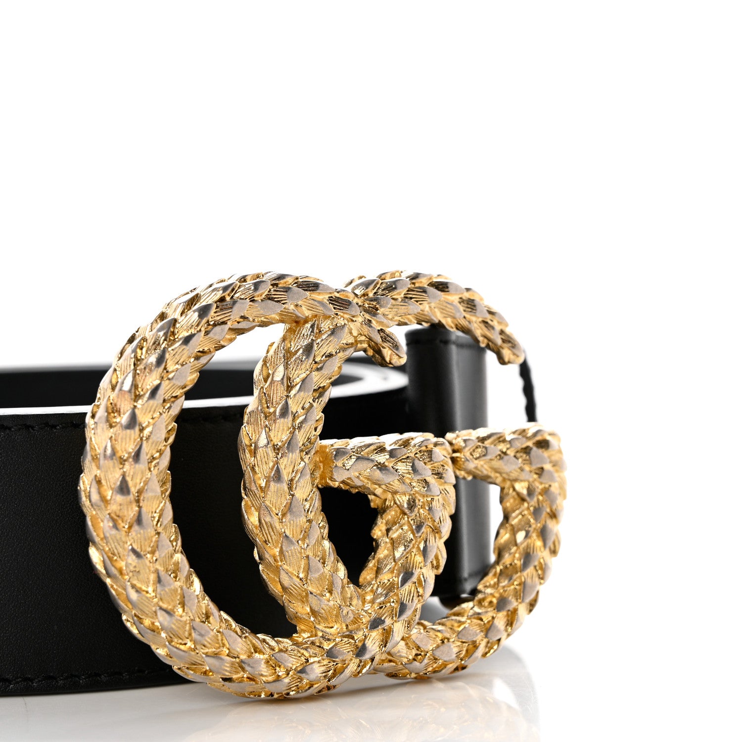 Gucci Moon Calfskin Scales Double G 40mm Belt 95 38 Black 6 of 7