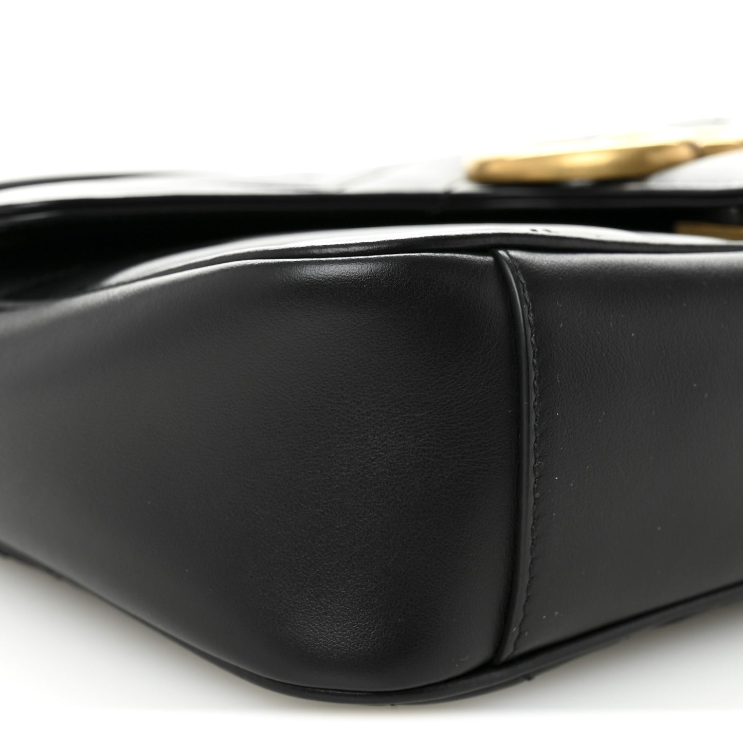 Calfskin Matelasse Small GG Marmont Shoulder Bag Black