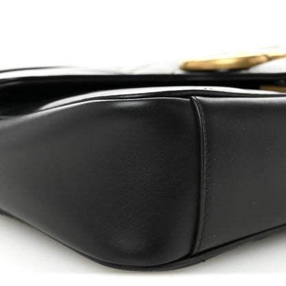 Gucci Calfskin Matelasse Small GG Marmont Shoulder Bag Black 9 of 12