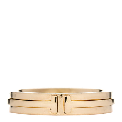 Tiffany 18K Yellow Gold T Two Narrow Ring 56 7.5 1 of 4