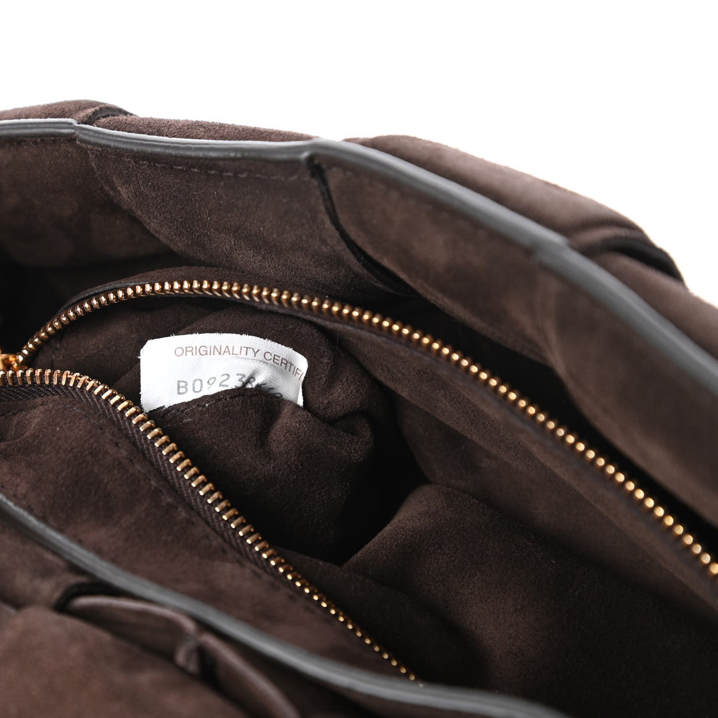 Suede Maxi Intrecciato Padded Cassette Crossbody Bag Fondant