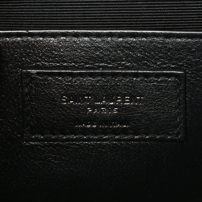 Saint Laurent Grain De Poudre Textured Mixed Matelasse Triquilt Medium Monogram Monochrome Satchel Black 6 of 9
