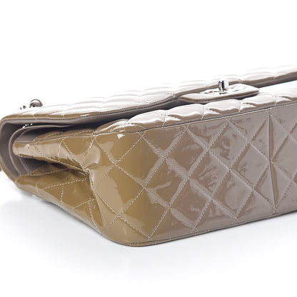 Chanel Patent Calfskin Quilted Jumbo Double Flap Grey 9 of 10