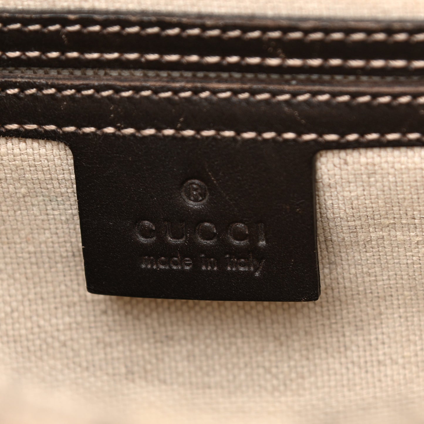GG Supreme Monogram Selleria Calfskin Small Flat Side Zip Messenger Bag Beige Ebony Cocoa Dark Chocolate