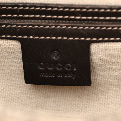 Gucci GG Supreme Monogram Selleria Calfskin Small Flat Side Zip Messenger Bag Beige Ebony Cocoa Dark Chocolate 6 of 10
