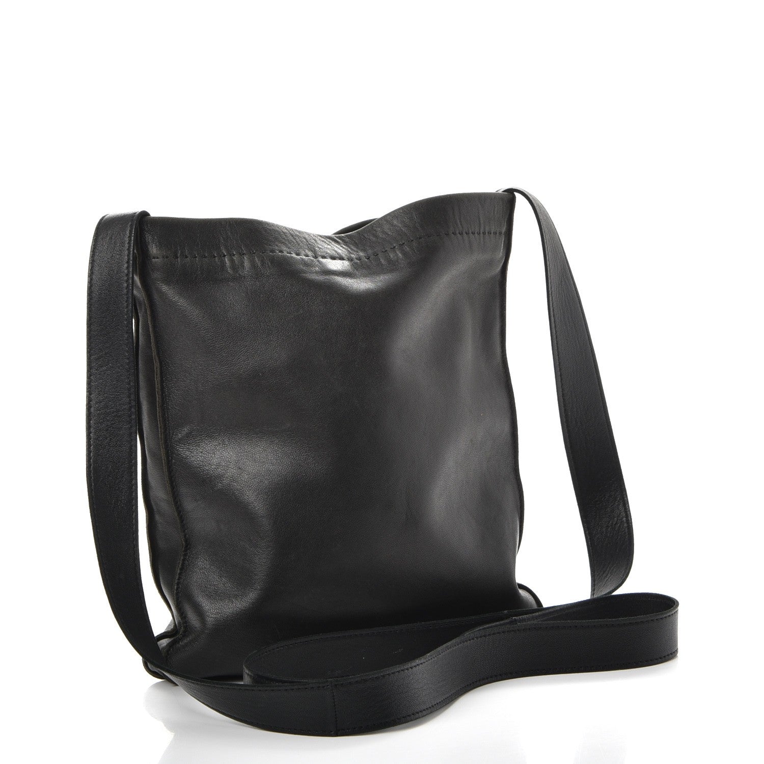 Hermes Lambskin Toudou Perfore Crossbody Bag Black 3 of 9