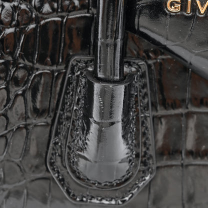 Givenchy Calfskin Crocodile Embossed Mini Antigona Black 12 of 13