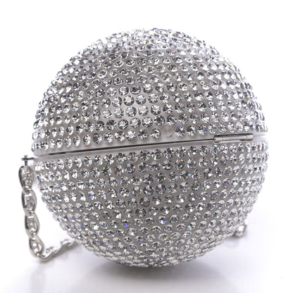 Chanel Plexiglass Strass CC Round Minaudiere Clutch Silver 4 of 16