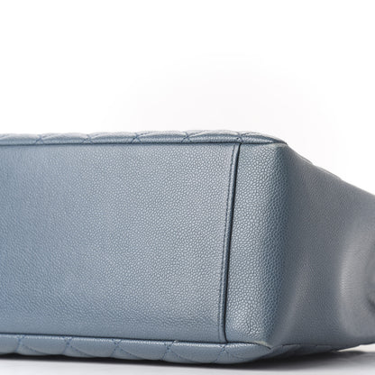 Chanel Caviar Quilted Grand Shopping Tote GST Blue 6 of 11