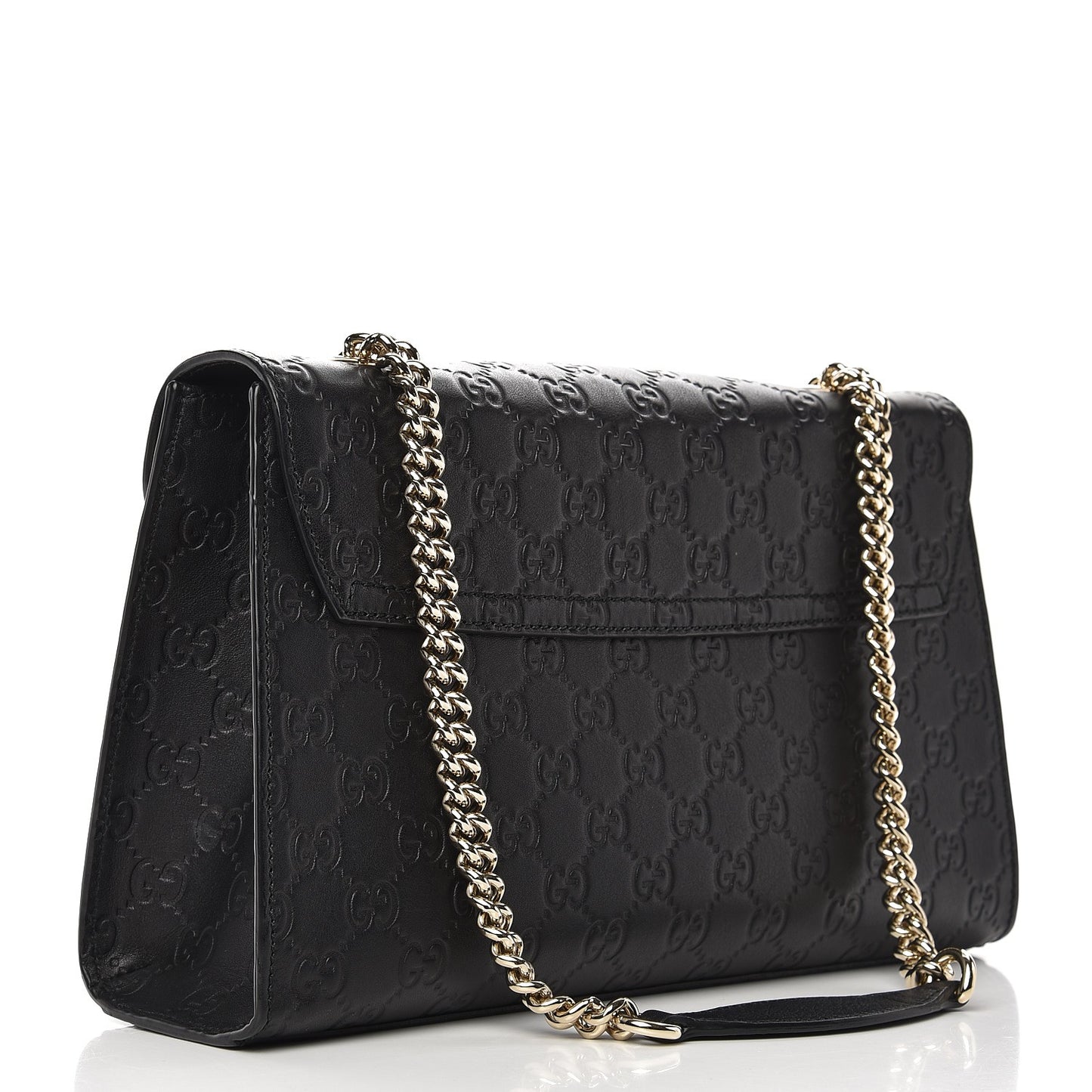 Guccissima Medium Emily Chain Shoulder Bag Black