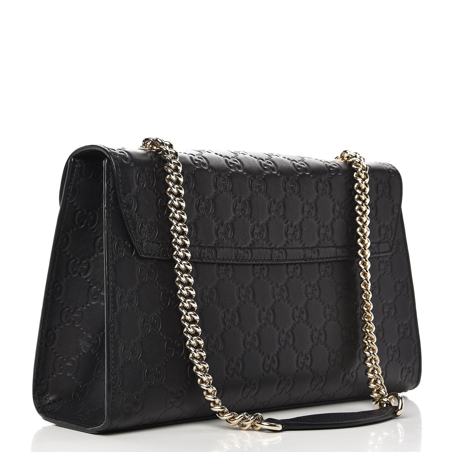 Gucci Guccissima Medium Emily Chain Shoulder Bag Black 3 of 8