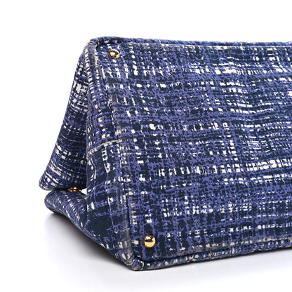Prada Canapa Tote Blue White 8 of 11